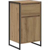 vidaXL Sideboard Artisanat d'art chêne 43 x 36 x 75,5 cm Matériau dérivé du bois