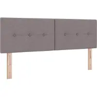 vidaXL Tête de lit réglable en hauteur avec tête de lit taupe 144 cm tissu