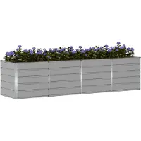 vidaXL Jardinière Gris Clair 240 X 80 X 75 Cm Acier