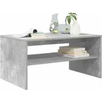 vidaXL Table basse Béton Gris 80 x 50 x 40 cm Bois composite