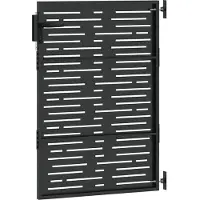 vidaXL Porte de Jardin Noir 85 x 125 cm Acier peint par poudre