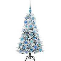 vidaXL Arbre de Noël artificiel pliable Blanc 120 cm PE et PVC