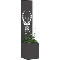 vidaXL Écran pare-vue pour jardin Motif animalier Noir 32 x 32 x 150 cm