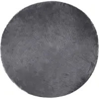 vidaXL Tapis en Peau de Mouton Synthétique Anthracite 80 x 80 cm