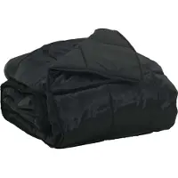 vidaXL Couverture d'été noire 200 x 240 cm en satin et microfibre