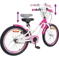 vidaXL Vélo pour enfants 18 pouces, pour les 5-7 ans, rose