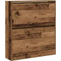 vidaXL Armoire à chaussures avec porte Bois ancien 80 x 21 x 87.5 cm