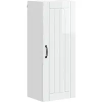 vidaXL Armoire murale LUCCA, blanc brillant, 40 x 31 x 100 cm, aggloméré