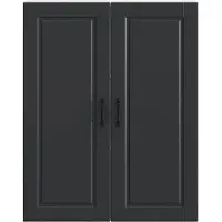 vidaXL Armoire murale PORTO noire 80 x 31 x 100 cm en aggloméré