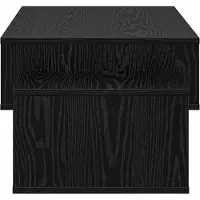 vidaXL Table basse noire imitation chêne 105 x 50 x 32,5 cm