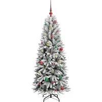 vidaXL Sapin de Noël artificiel avec 150 LED Blanc 63 x 63 x 150 cm