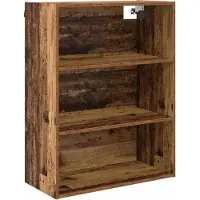vidaXL Highboard vieux bois 69,5 x 32,5 x 180 cm Bois composite