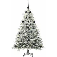 vidaXL Sapin de Noël artificiel pré-éclairé avec set de boules Vert