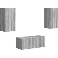 vidaXL Ensemble de meubles TV mural 6 pcs Gris Sonoma Bois composite