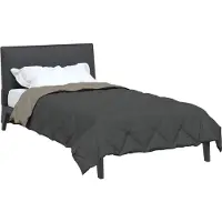 vidaXL Couverture d'été gris clair et anthracite 220 x 155 cm microfibre