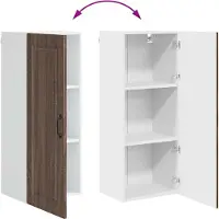 vidaXL Armoire murale PORTO, aspect chêne brun, 40 x 31 x 100 cm