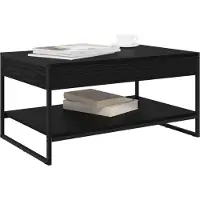 vidaXL Table basse noire imitation chêne 80 x 50 x 40 cm Bois composite