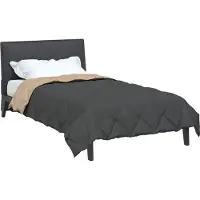 vidaXL Couette toute l'année Anthracite et Taupe 220 x 135 cm Microfibre
