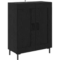 vidaXL Highboard noir imitation chêne 69,5 x 34 x 180 cm Bois composite