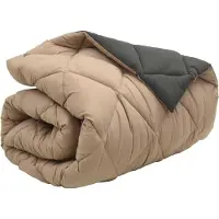 vidaXL - Couverture d'hiver 155 x 220 cm, 450 g/m², anthracite et taupe