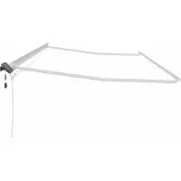 vidaXL Cadre d'auvent avec bandes lumineuses LED, blanc, 600 x 350 cm, aluminium