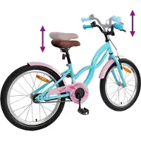 vidaXL Vélo enfant 20 pouces pour 6-11 ans bleu ciel