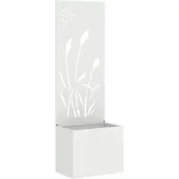 vidaXL Toile pare-vue jardin blanc 50 x 140 cm