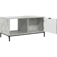 vidaXL Table basse en béton gris 90 x 49 x 46 cm en aggloméré