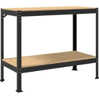 vidaXL Établi noir 115 x 55 x 91 cm en contreplaqué et métal