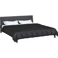 vidaXL Couverture d'été noire 220 x 260 cm satin et microfibre