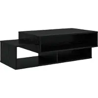 vidaXL Table basse noire imitation chêne 105 x 50 x 32,5 cm