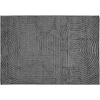 vidaXL Tapis de salon PALMERAS Anthracite 340 x 240 cm Polyester