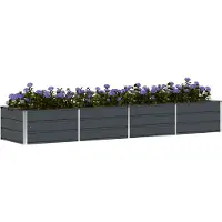 vidaXL Jardinière Anthracite 320 X 80 X 45 Cm Acier