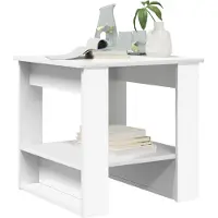 vidaXL Table basse blanche 51 x 50 x 50 cm Bois composite