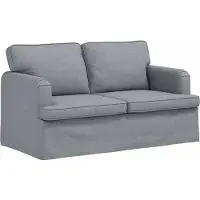 vidaXL Canapé 2 places Gris clair 144 x 80 x 85 cm Tissu