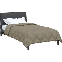 vidaXL Couette d'hiver gris clair 135 x 200 cm en microfibre