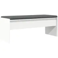 vidaXL Banc d'entrée avec coussin Blanc 100 x 38 x 46 cm