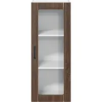 vidaXL Armoire murale en verre LUCCA, chêne brun, 40 x 31 x 100 cm