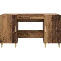 vidaXL Bureau , bois de récupération, panneaux de particules, 140 x 50 x 75 cm