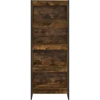 vidaXL Bibliothèque Chêne Fumé 80 x 30 x 155 cm Bois d'ingénierie