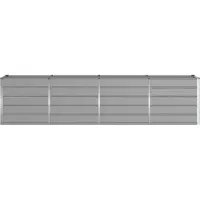 vidaXL Jardinière Gris Clair 240 X 80 X 75 Cm Acier