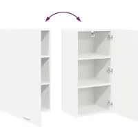 vidaXL Armoire suspendue Riga Blanc 40 x 31 x 80 cm Bois d'ingénierie