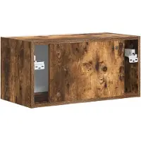 vidaXL Armoire TV murale Chêne fumé 60 x 31 x 29,5 cm