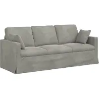 vidaXL Canapé 180cm Gris clair Mét¿¿