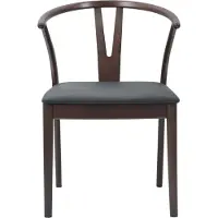vidaXL - 2 chaises de salle à manger, en bois d'hévéa massif, couleur marron clair et noir