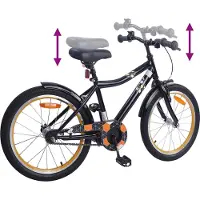 vidaXL Vélo enfant 20 pouces pour 6-11 ans noir