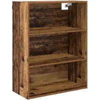 vidaXL Highboard vieux bois 69,5 x 32,5 x 180 cm Bois composite