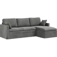 vidaXL Canapé Gris foncé