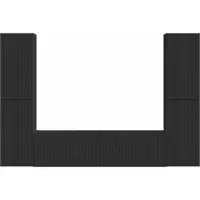 vidaXL : Ensemble de 6 meubles TV, couleur noire, en panneaux de particules