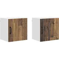 vidaXL Armoire murale LUCCA, lot de 2, bois recyclé, 40 x 31 x 40 cm, aggloméré